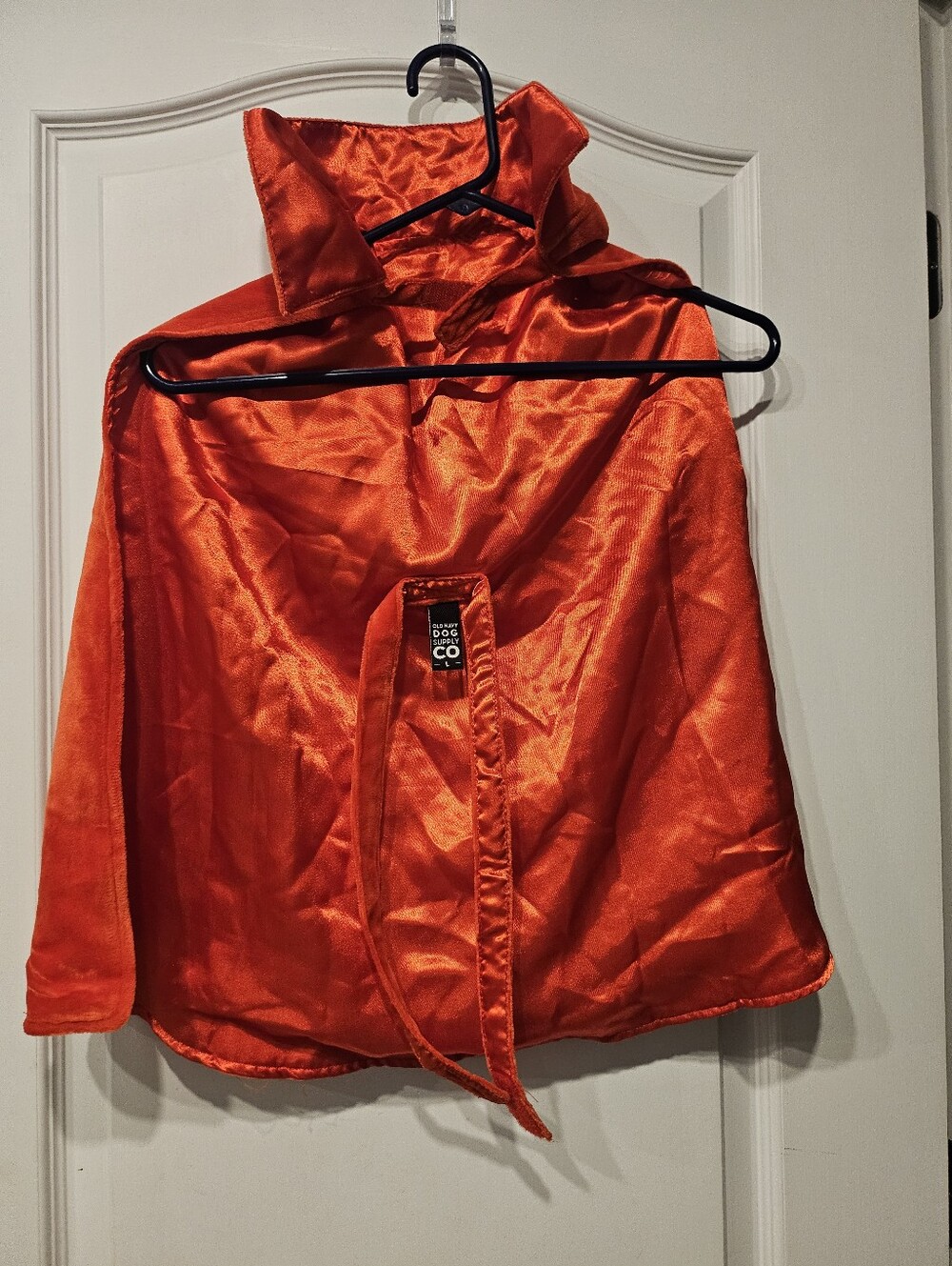 Halloween Dog Red Velvet Cape Jacket with Velcro Strap